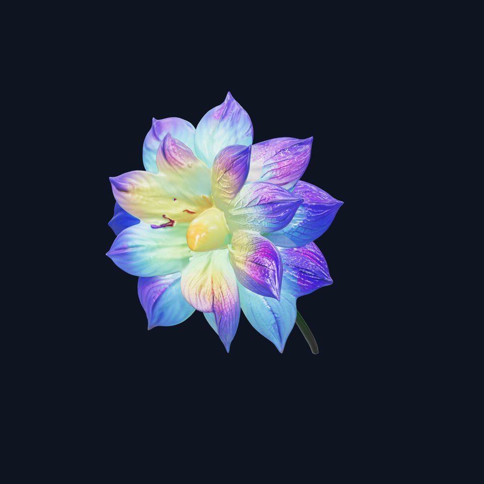 Vibrant Rainbow Flower Model Pack for D Applications